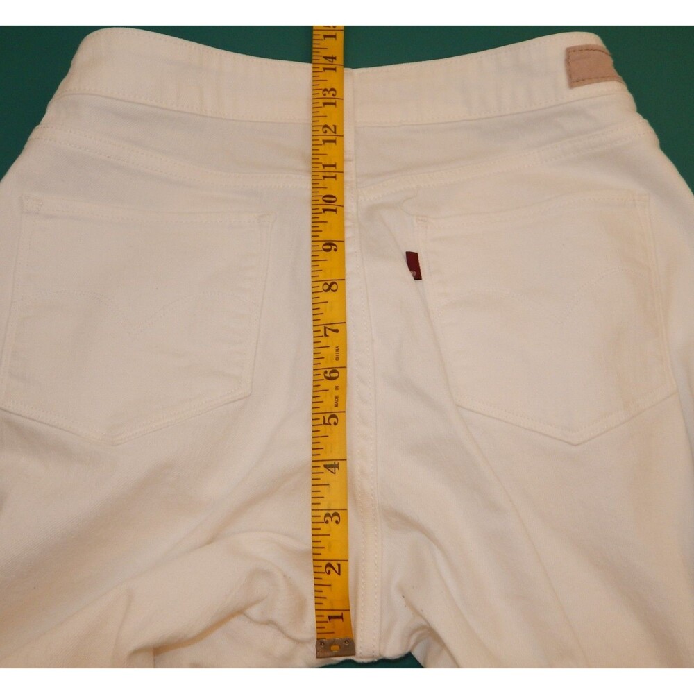 Levi’s Woman’s BOLD Curve White Denim Jeans SKINNY Modern Rise Size 14/32 Cotton - Picture 8 of 16